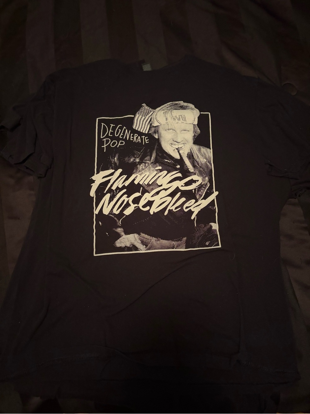 Gildan Black Flaming Nosebleed Graphic Tee